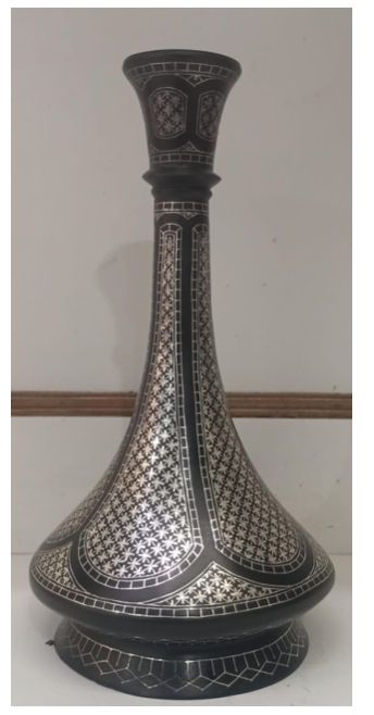 bidri silver work vase