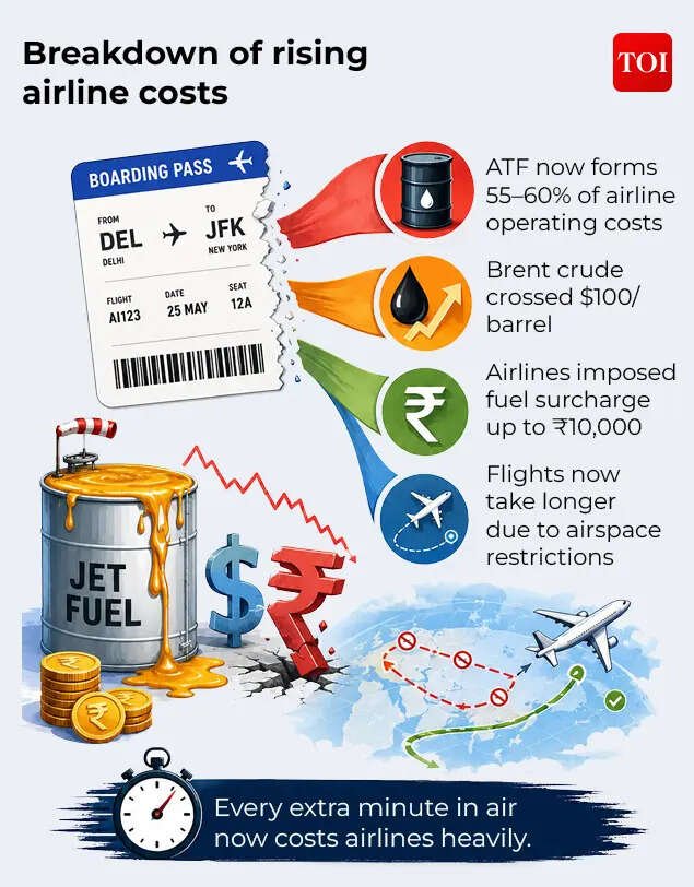 Breakdown of rising airline costs