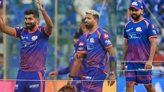 Jasprit Bumrah, Hardik Pandya and Rohit Sharma in MI practice session. Jasprit Bumrah, Hardik Pandya and Rohit Sharma in MI practice session.