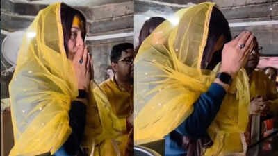 Celina Jaitly breaks into tears as she prays to Maa Baglamukhi amidst legal battle with husband Peter Haag, prays for reunion with her children, brother Vikrant Jaitly
