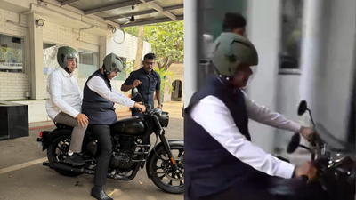 Devendra Fadnavis reaches Vidhan Bhavan on bike amid PM Narendra Modi's fuel-saving push