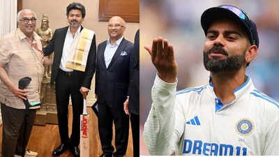 CM Vijay receives special Virat Kohli gift Tamil Nadu CM Vijay receives special Virat Kohli gift, photo goes viral