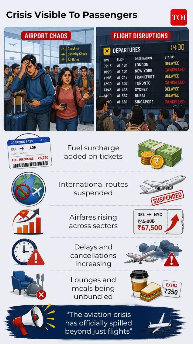 Crisis visible to passengers