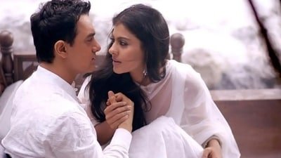 Aamir Khan and Kajol in a still from Fanna.
