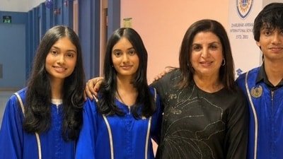 Farah Khan with her children