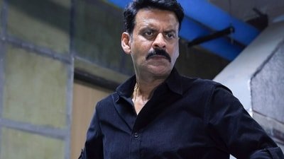 Manoj Bajpayee in a still from Netflix's Ghooskhor Pandat which resulted in FIRs and backlash.