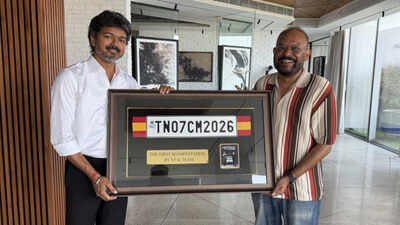 ‘GOAT’ director Venkat Prabhu gifts CM Vijay the iconic ‘TN07 CM 2026’ number plate