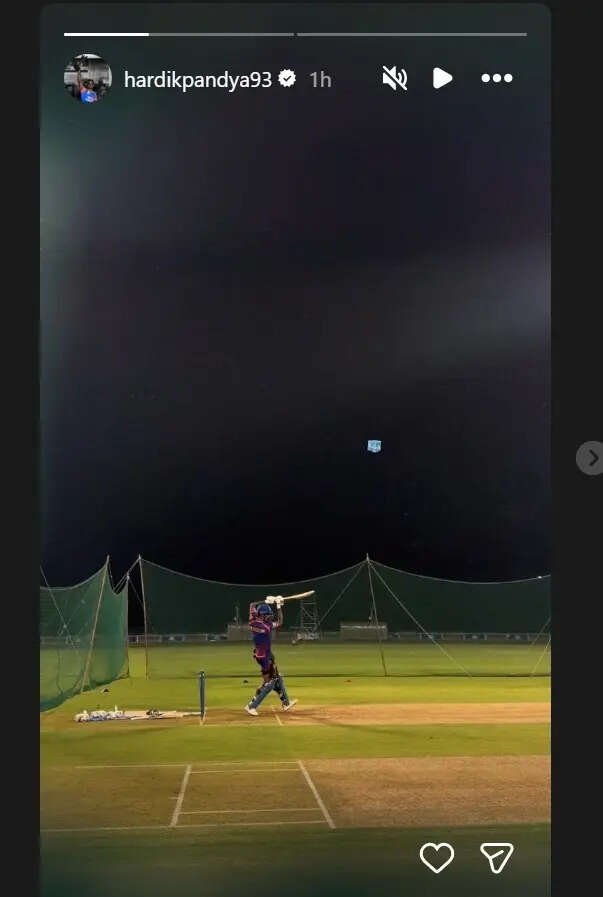 Hardik Pandya's Instagram story