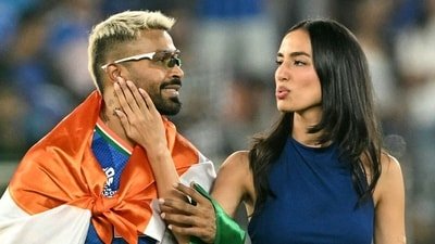 Hardik Pandya and Maheika Sharma (AFP)