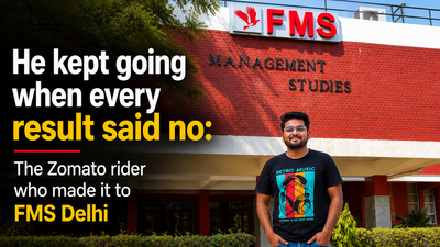 Image: AI He kept going when every result said no: The Zomato rider who made it to FMS Delhi