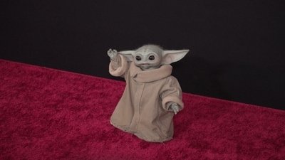The seemingly autonomous star, which stands 14-and-a-half inches tall, is actually a new-and-improved model of the various puppets used in “The Mandalorian and Grogu.”