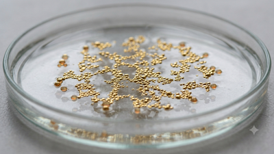 Image: AI Generated Japanese scientists discover “liquid gold” nanoparticles that behave almost like living material
