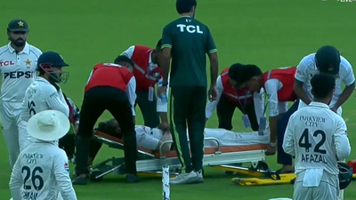 Hasan Ali leaves field on stretcher after head injury during BAN vs PAK 2nd Test - Watch