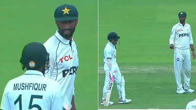 'Get on with the game': Mushfiqur Rahim clashes with Shan Masood during second Test - Watch