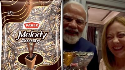 PM Narendra Modi has gifted a packet of Melody toffees to Italian PM Meloni.