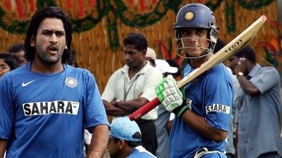 Sourav Ganguly and MS Dhoni. (AFP)