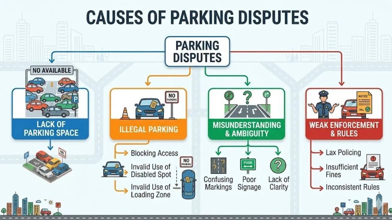 Parking disputes stem from space crunch weak rules and confusion