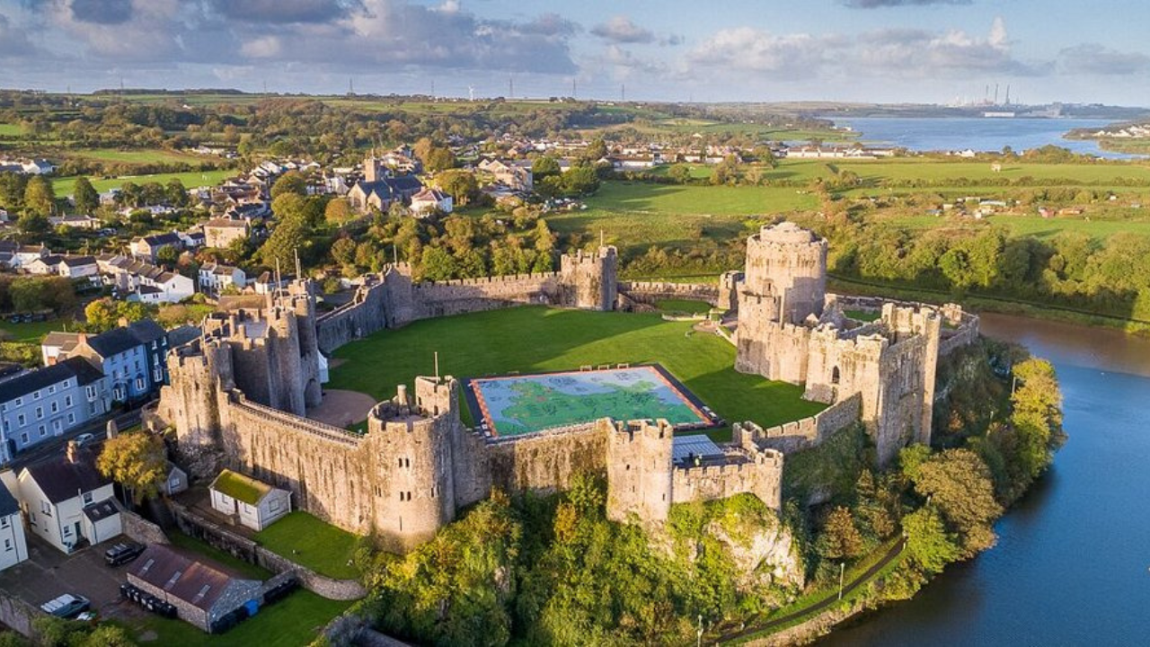 Pembroke Castle in Wales