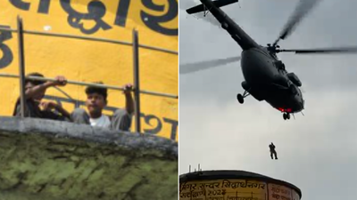 UP water tank tragedy: One dead, two hurt while filming reel; IAF chopper rescues stranded kids