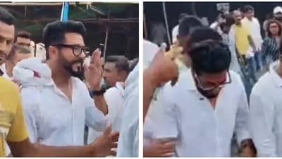 Raj Chakraborty had to leave the premises amid loud slogans and boos.