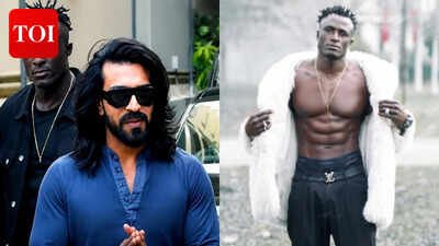 Picture Credit: X Ram Charan’s bodyguard Kevin Kunta during ‘Peddi’ promotions grab attention; MMA fighter reportedly paid between Rs 2 lakhs-Rs 4 lakh per day