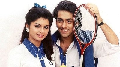 Bhagyashree and Salman Khan in Maine Pyar Kiya (1989).