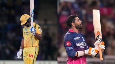 Sanju Samson for CSK and Ravindra Jadeja for RR. (AP, PTI)