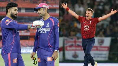 Riyan Parag, Kumar Sangakkara and Sam Curran (Image credit: Agencies) IPL 2026 | 'We're told that he had a season-ending injury': Kumar Sangakkara calls out Curran over playoff absence