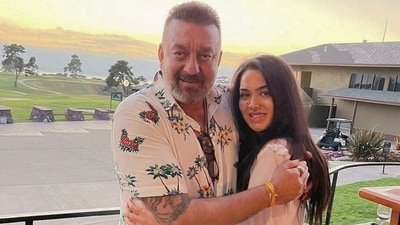 Sanjay Dutt is with his eldest daughter, Trishala Dutt, whom he had with his first wife, Richa Sharma.