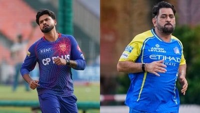 Shreyas Iyer for the Punjab Kings and MS Dhoni for the Chennai Super Kings. (PTI)