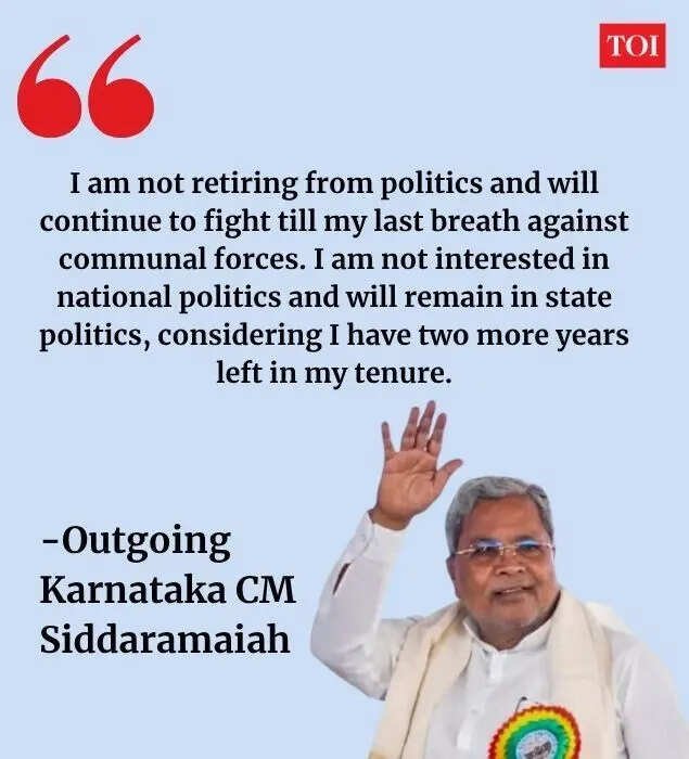 Siddaramaiah on his resignation.