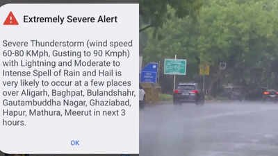 Residents receive ‘Extremely Severe Alert’ on phones as IMD warns of rain, thunderstorms in UP