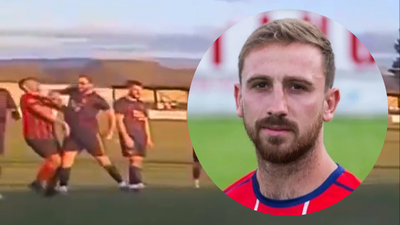 Footballer who elbowed rival unconscious in shocking on-pitch attack spared jail after viral footage spreads