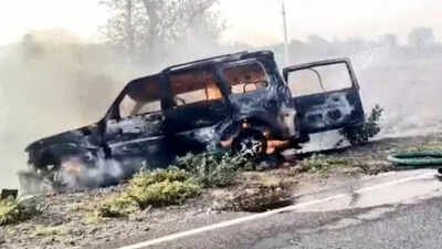 4 of family, including former sarpanch, burnt alive inside vehicle in Ajmer; murder suspected