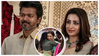 Trisha Krishnan warmly greets Vijay's family ahead of the oath-taking ceremony in Chennai