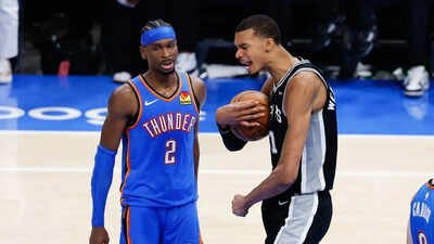 Victor Wembanyama and Shai Gilgeous-Alexander. Image via: IMAGN IMAGES Spurs vs. OKC Thunder: Magic Johnson drops exciting Game 7 message as Victor Wembanyama and Shai Gilgeous-Alexander battle in eliminator