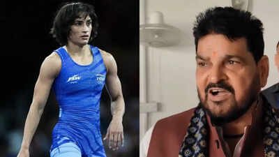 Brij Bhushan Sharan Singh and Vinesh Phogat 'Mere liye 'raita' phaila kar gayi hain devi ji': Brij Bhushan Sharan Singh reacts to Vinesh Phogat controversy - WATCH