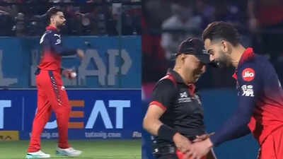 Watch: Virat Kohli marks bowling run-up, teases fans during RCB vs GT IPL Qualifier 1