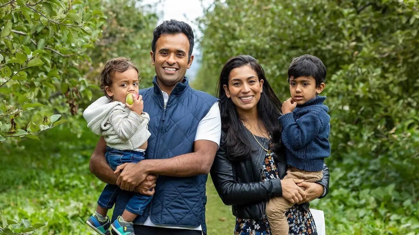 Vivek Ramaswamy with his family