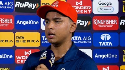 Vaibhav Sooryavanshi gets candid. (Screengrab) Vaibhav Sooryavanshi gets candid. (Screengrab)
