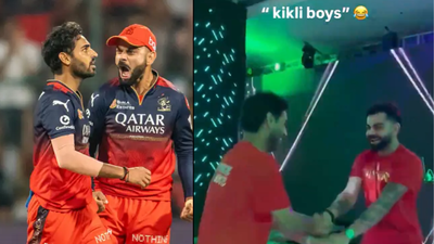 Virat Kohli and Bhuvneshwar Kumar (Image: X and Virat Kohli's Instagram Screengrab) Virat Kohli shares 'Kikli' dance with Bhuvneshwar Kumar after RCB triumph - Watch