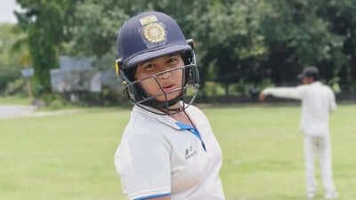 At just 10 years old, Ashirvad Sooryavanshi is making waves in the local cricket scene by mirroring his elder brother Vaibhav's achievements. (Photo/TOI) Another Sooryavanshi rises as 10 years old Ashirvad scores century in practice match