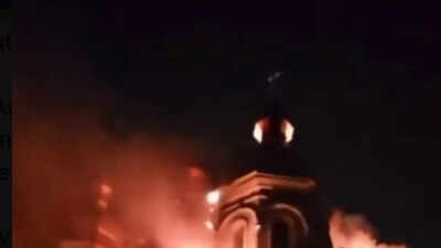 Pechersk Lavra monastery on fire Watch: Flames engulf prominent Ukrainian monastery after fresh Russian strikes in Kyiv; 4 killed, 23 injured