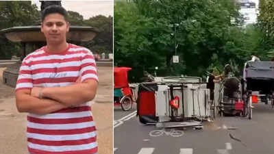 Romanch Mahajan (Images/X) 'Jumped to save mother': Indian teen dies in New York Central Park after falling from horse carriage