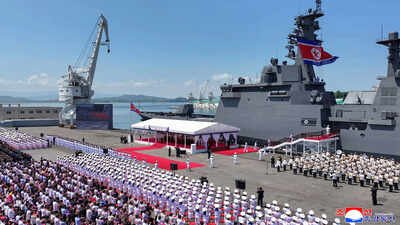 North Korea has commissioned a 5,000-ton destroyer Choe Hyon. Photo credit: AP North Korea bets big on navy with newest destroyer; Kim issues 'brink of nuclear war' warning