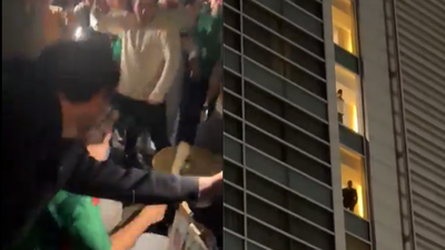 Mexican fans swarm Ecuador team hotel with drums and chants before FIFA World Cup Round of 32 clash