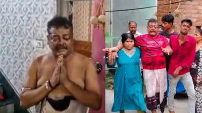 Trinamool councillor Shankar Das was severely beaten and stripped by a mob at his Kolkata home, allegedly over land-grabbing accusations. Watch: Mob thrashes and strips Dum Dum TMC councillor over ‘theft of relief material’