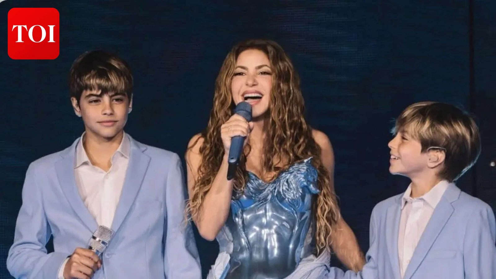 Shakira and her sons Milan and Sasha<br>