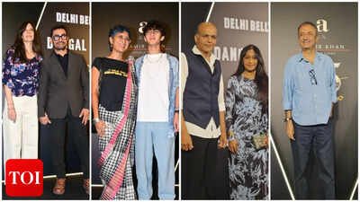 Aamir Khan holds girlfriend Gauri Spratt's hand at Lagaan 25 bash; ex-wife Kiran Rao and son Azad join festivities