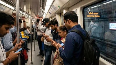 A TRAI assessment reveals inconsistent mobile network performance on Delhi-NCR's Metro and Namo Bharat corridors, impacting commuters' daily digital lives. (AI image) Call drops, frozen payments and buffering screens are the new traffic jams of India's cities